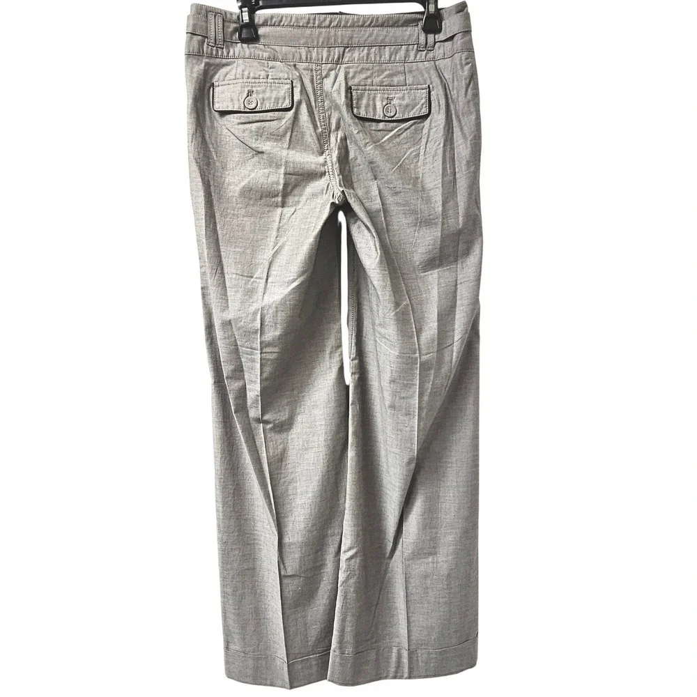Banana Republic Martin Fit Wide Leg Pants Womens 6 Taupe Career Trousers‎